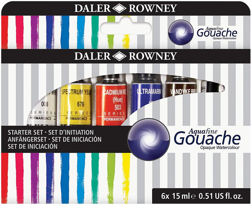 Aquafine Gouache - 6 x 15ml - Art & Office