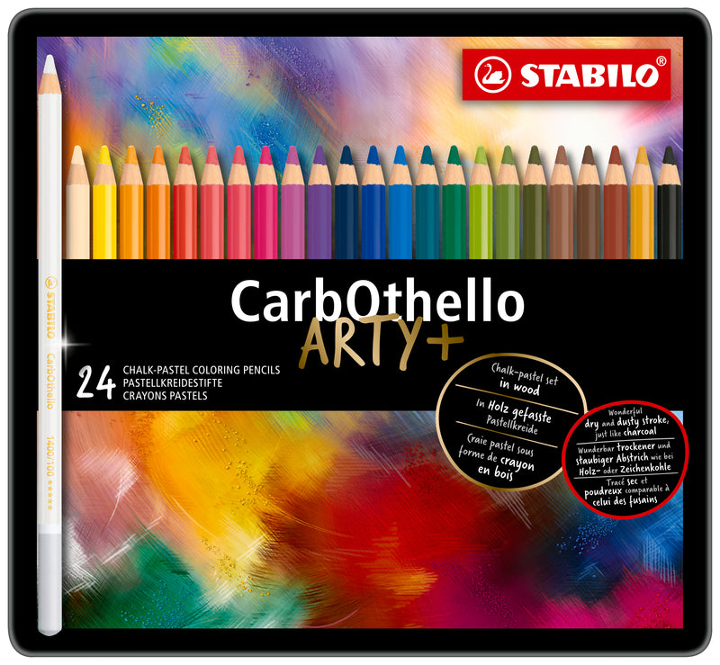 STABILO CarbOthello ARTY - Tin of 24 - Assorted Colours