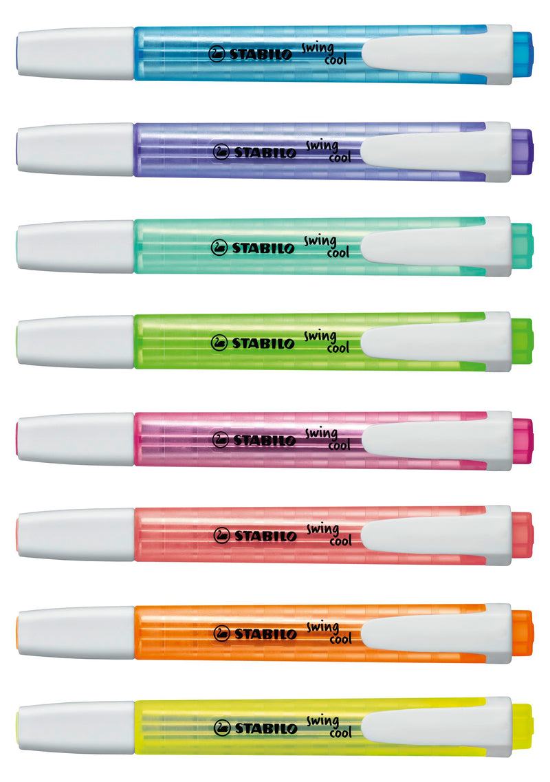 STABILO swing cool Highlighters - Pack of 8 - Assorted Colours