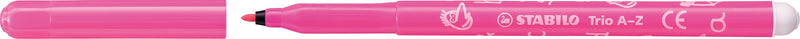 Trio A-Z Fibre Pens - Pack of 12 - Assorted Colours including 2 Neon Colours