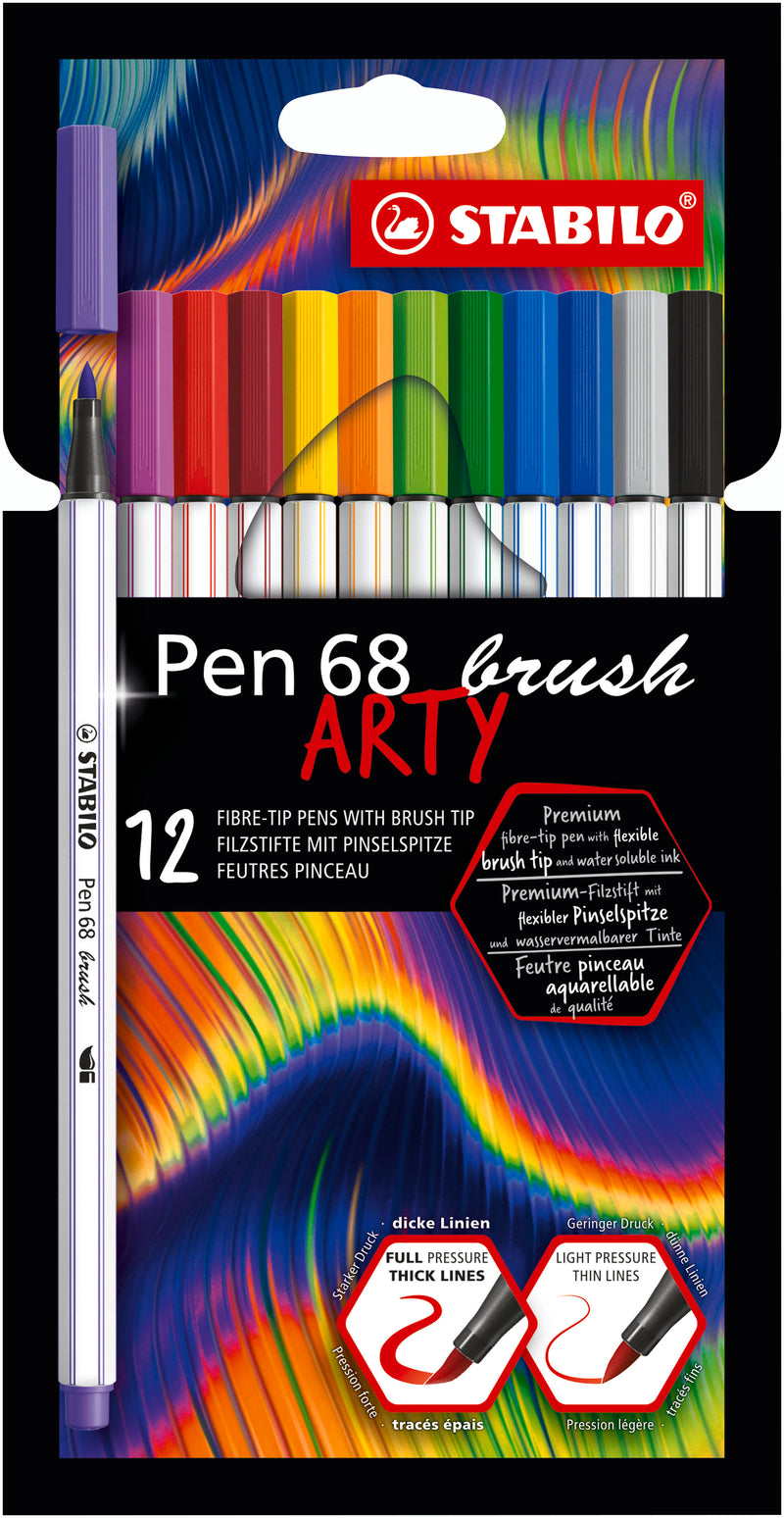 STABILO Pen 68 Brush ColorParade Set, 20-Colors