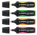 GREEN BOSS Highlighters - Pack of 4 - Green, Pink, Orange, Yellow