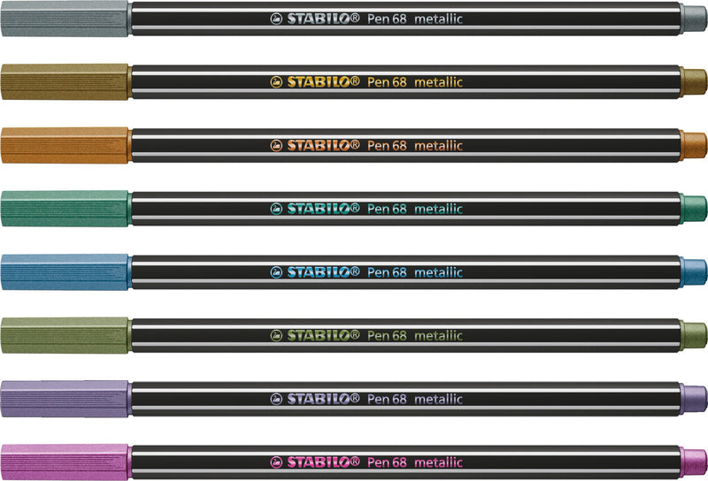 Pen 68 Metallic - Tin of 8 - Assorted Colours