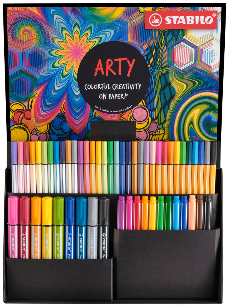 STABILO ARTY Creative Set 55 fibre tip pens