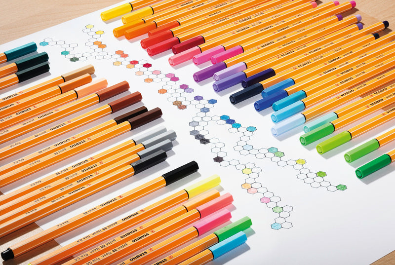 STABILO point 88 Fineliner - Pack of 10 - Assorted Colours