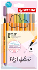 STABILO Point 88 Pastellove pack of 12