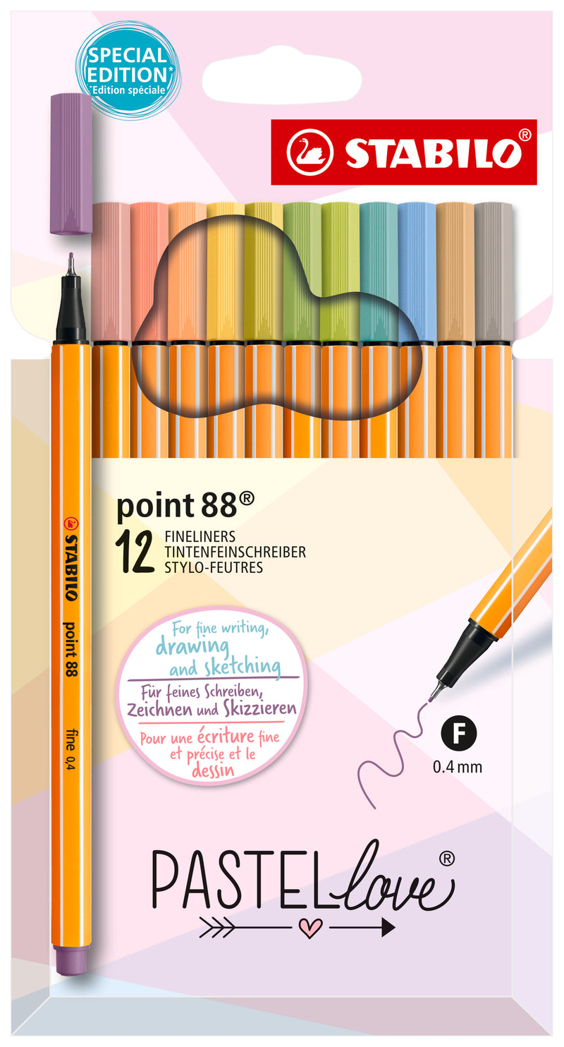STABILO Point 88 Pastellove pack of 12