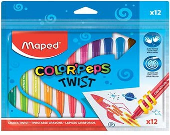 Maped Color'Peps Twist Colouring Crayons Pack of 12