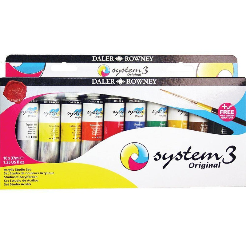 System 3 Studio Set - 10 x 37ml - Art & Office