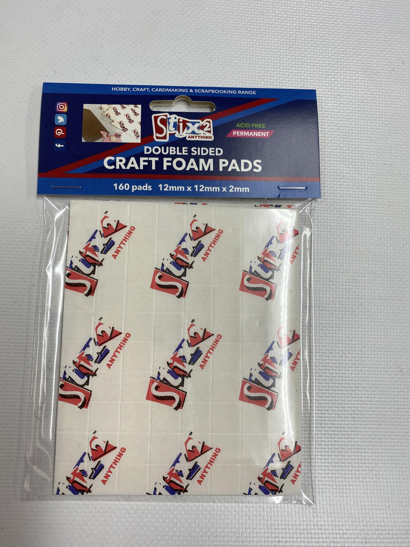 Foam Pads (12 x 12 x 2mm) - Art & Office