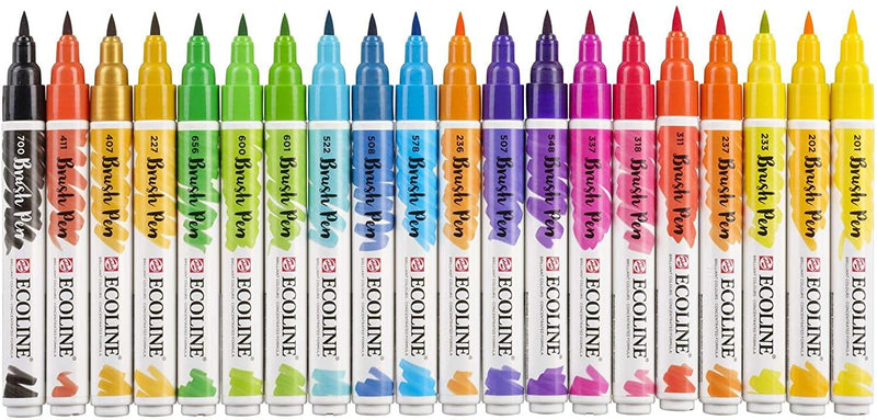 Ecoline Brush Pens Mixed Colours - Art & Office