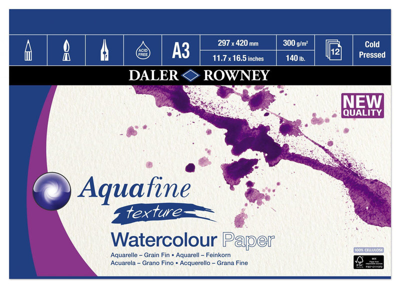 Aquafine Texture Watercolour Pad - Art & Office