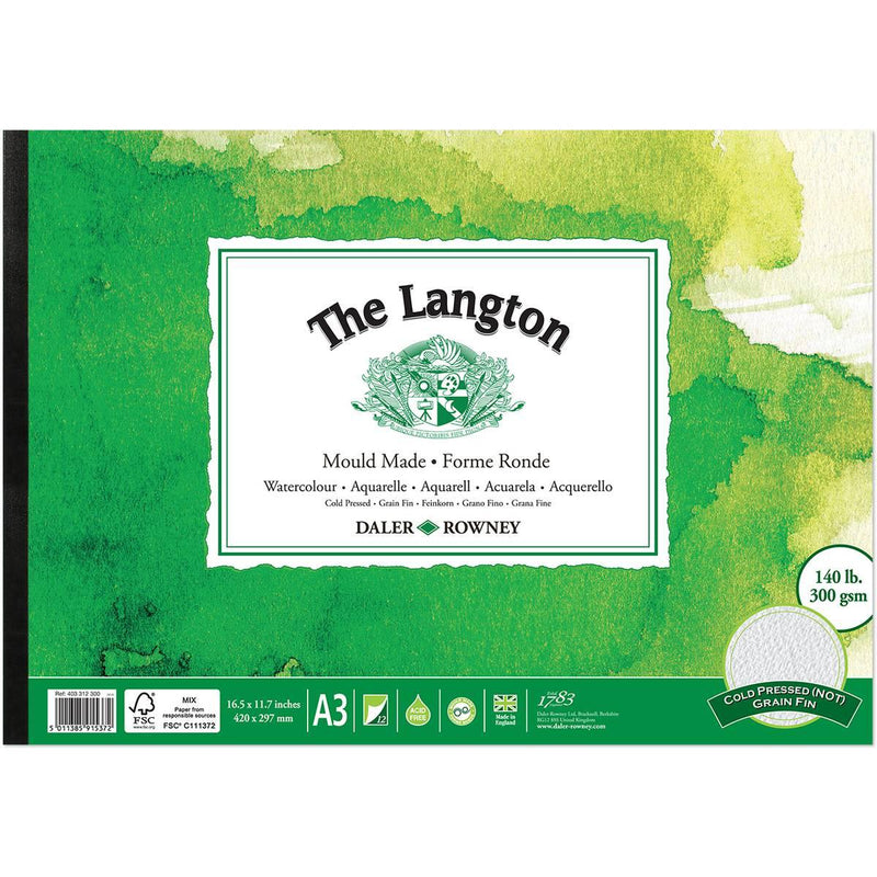 Langton Cold Pressed Watercolour Pad - Art & Office