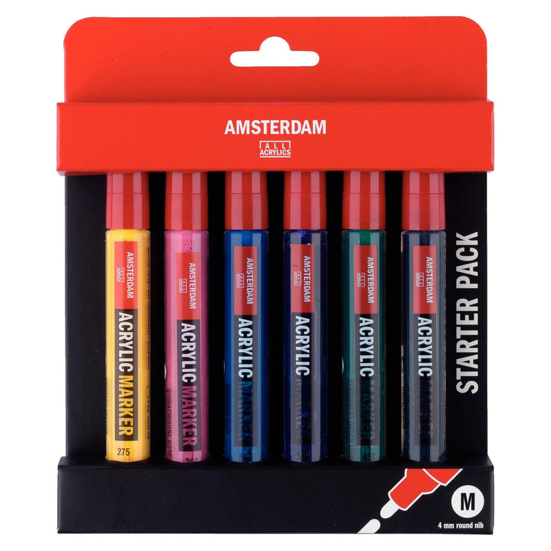 Amsterdam Acrylic Markers - Set of 6 - Art & Office