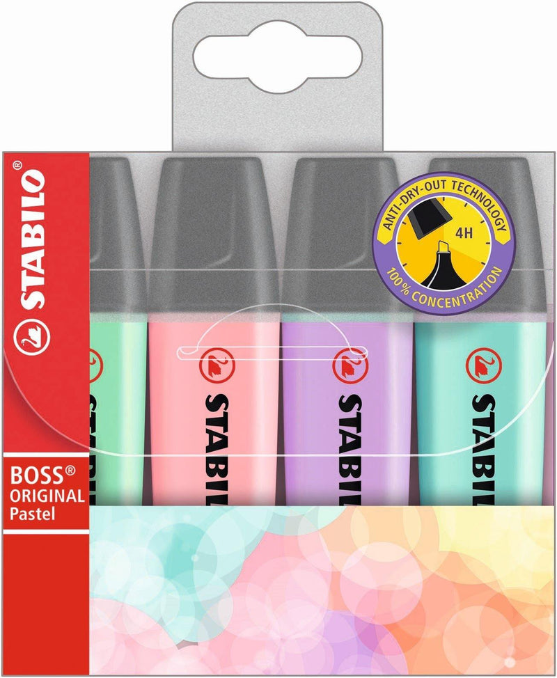 BOSS Pastel Highlighters - Set of 4 - Art & Office