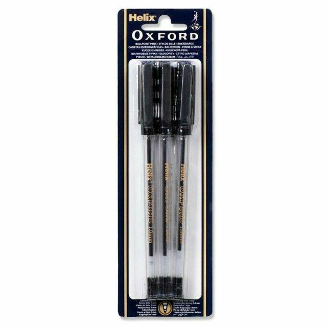 Oxford Black Ballpoint Pens - Set of 6 - Art & Office