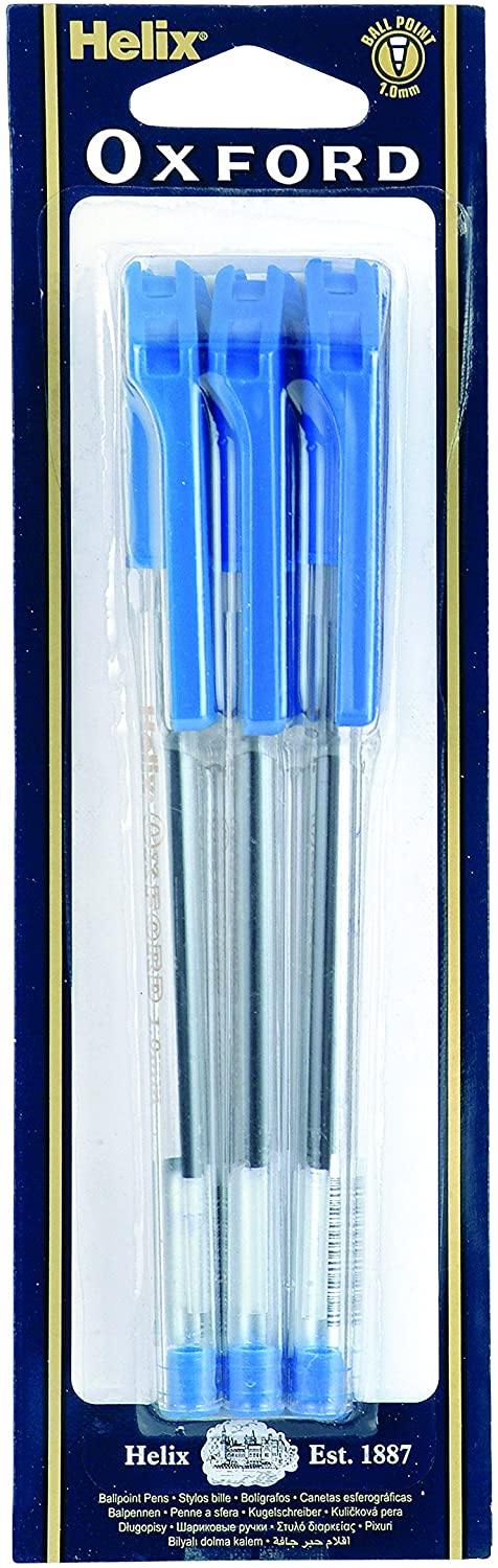 Oxford Blue Ballpoint Pens - Set of 6 - Art & Office