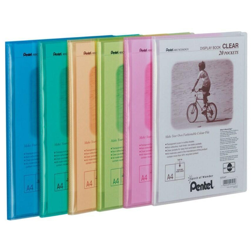 A4 Clear Display Books - 20 Pockets - Art & Office