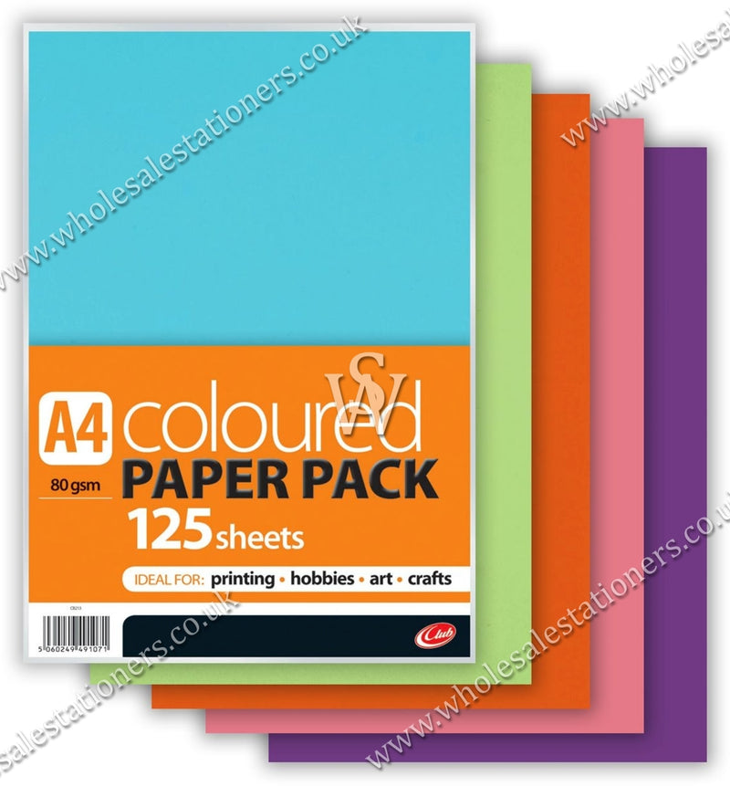 Coloured 80gsm Paper - Pack of 125