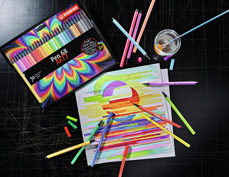 Pen 68 - ARTY - Pack of 24 - Assorted Colours