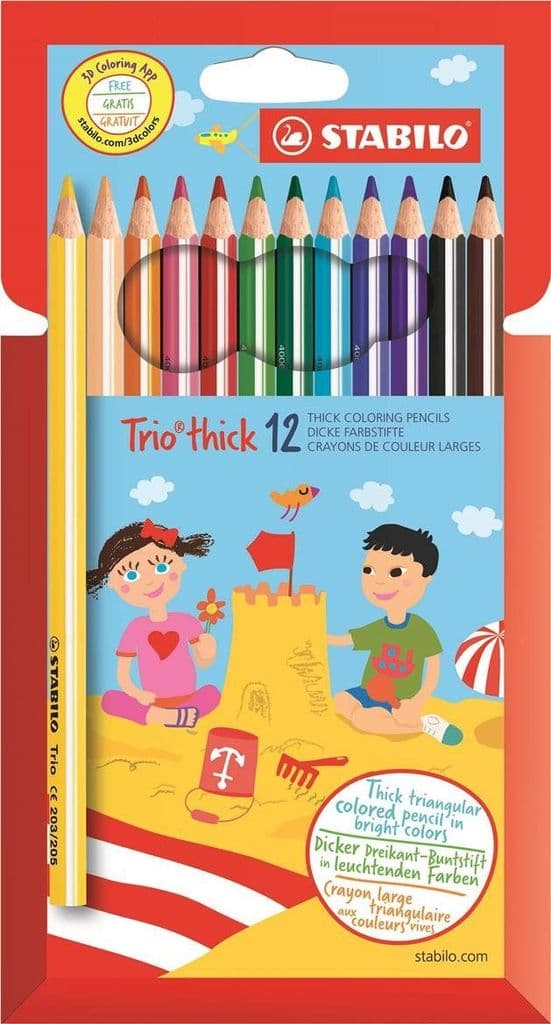 Trio Thick - Pack of 12 - Assorted Colours