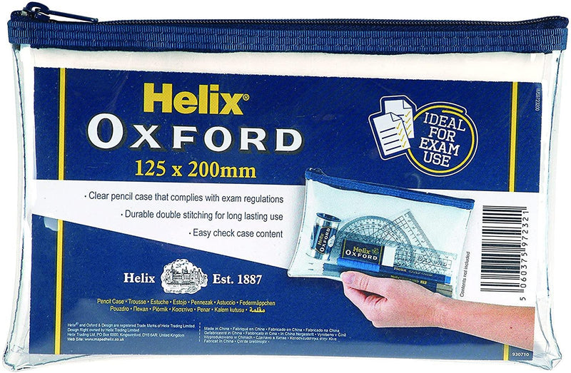 Oxford Small Clear Pencil Case - Art & Office