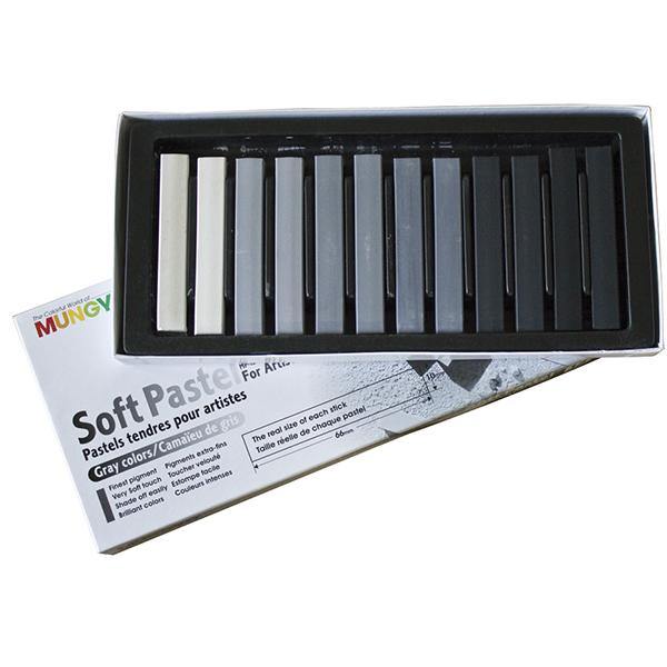 Mungyo Grey Soft Pastels - Art & Office