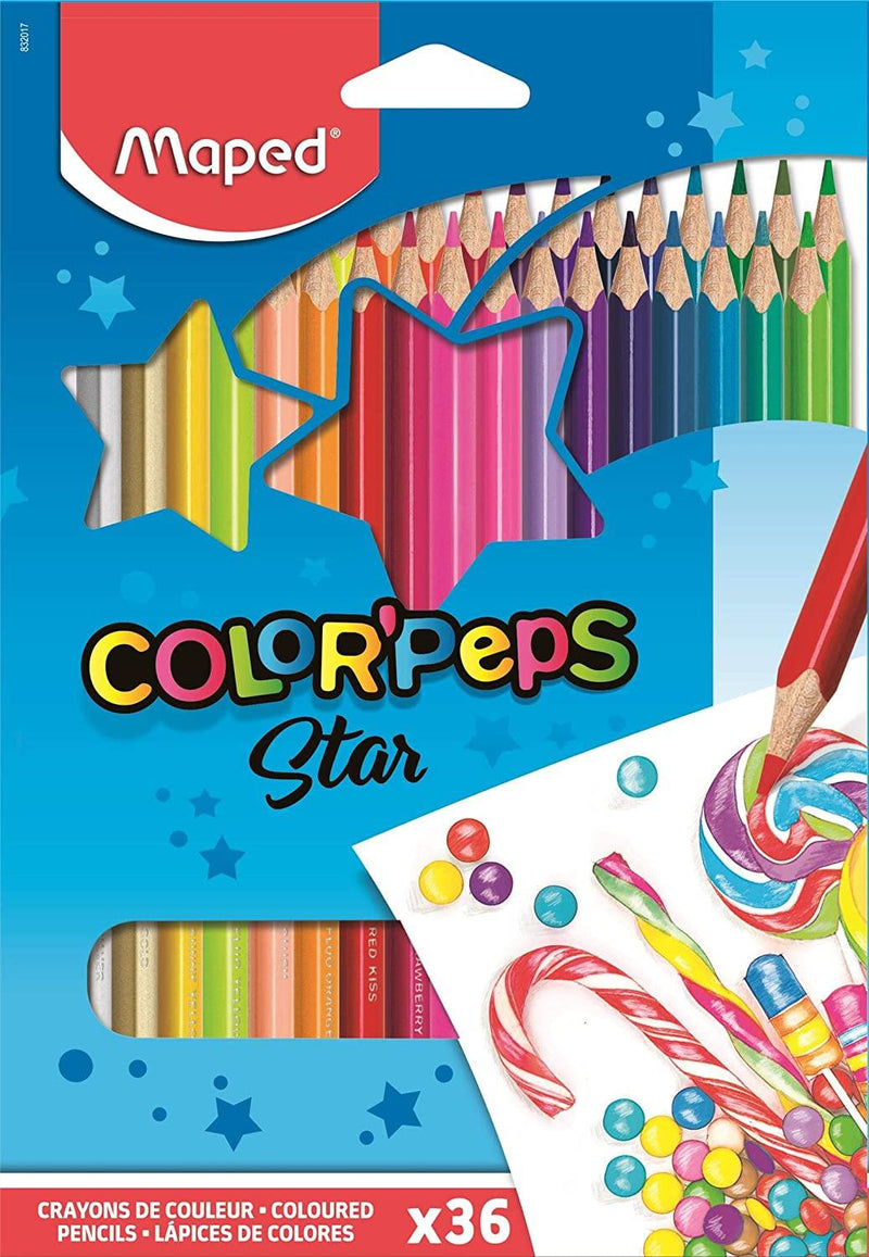 Color'Peps Star Pencils - Set of 36 - Art & Office