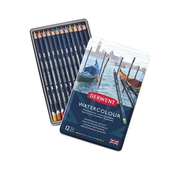 Watercolour Pencils - Tin of 12 - Art & Office