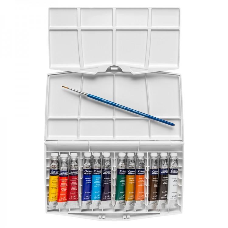 Winsor & Newton Cotman Watercolour Painting Plus Set (12 Tubes) - Art & Office