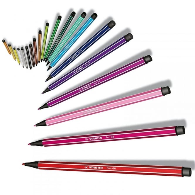 Pen 68 - Pack of 8 - Assorted Colours