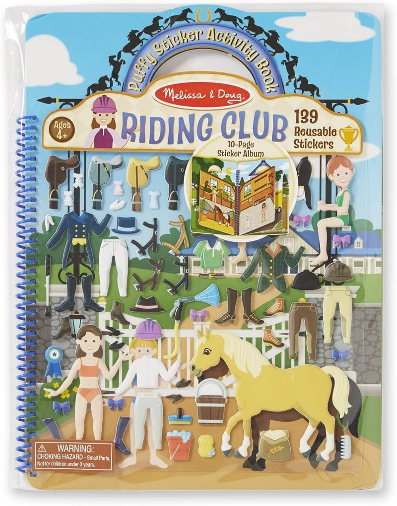 Riding Club Reusable Puffy Sticker Pad - Art & Office